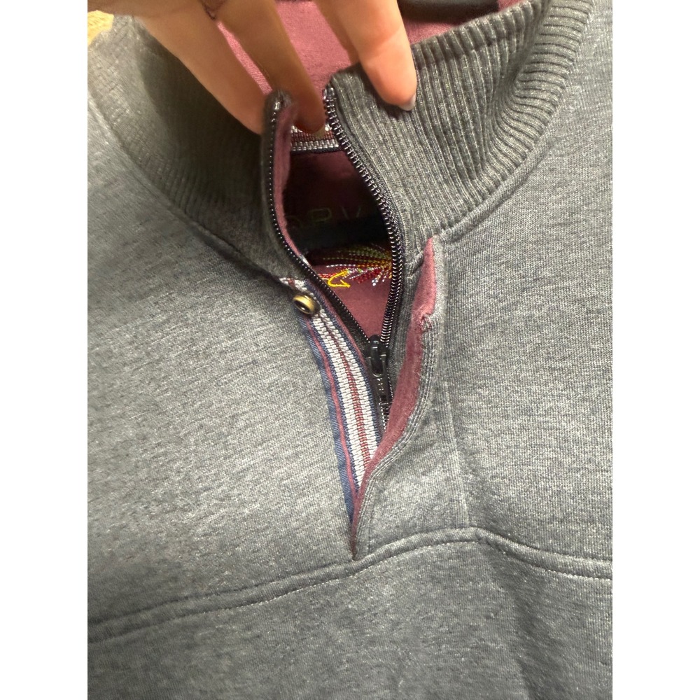 Orvis Mens XL Quarter Zip Pullover Sweatshirt Gray Mock Neck‎ Fly Fishing Lure - Picture 4 of 7